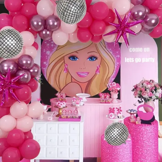Hot Pink Balloon Garland Kit Princess Party Decorations(Hot Pink) {6}