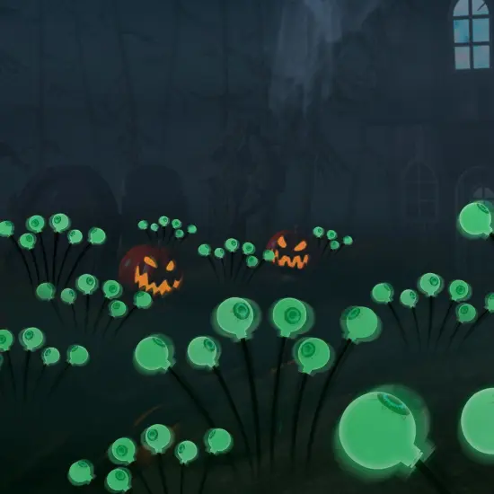 Solar Scary Eyeballs Lights Outdoor Halloween Decoration Swaying Light Halloween Path Lights Ornaments with Total 12LED IP65 Waterproof for Yard Garden Patio Party Decor {8}