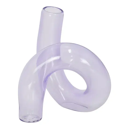 Glass Twist Vase Blue {4}