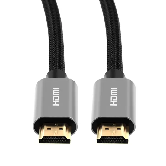 Insten - 3 Feet HDMI Male to Male Cable, 2.1 Version, 8K 60Hz, 48Gbps, Gold Connectors, Nylon Braided, Black {6}