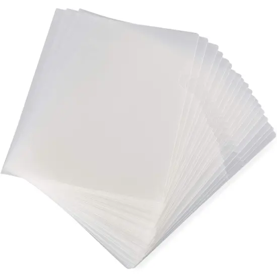 Paper Junkie 24-Pack Clear Project Protector Plastic Folders for Letter Size Documents, 11.4 x 8.9 Inches {1}
