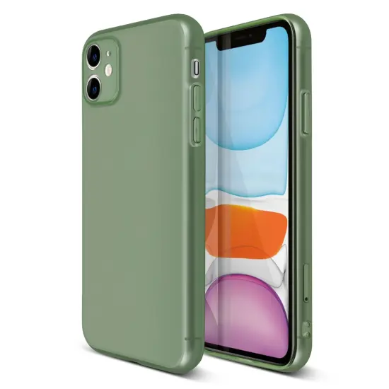 Translucent Matte Case For iPhone 11 (6.1 in), Semi-Transparent Smooth Touch Soft TPU Thin Cover Green, by Insten {1}