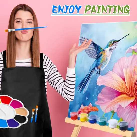 48 Pcs Pre Drawn Canvas Painting Set Sip and Paint Kit Pre Canvas for Adults Family Sip and Paint Party multicolor {4}