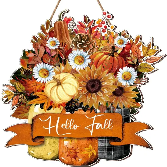 Floral Welcome Sign for Front Door {1}