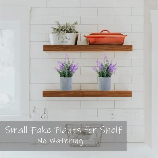 Artificial Summer Lavender Plant in Pots - Faux Lavender Flowers Decor &ndash; Fake Flowers Purple Decor Summer Plant Potted Bathroom Bedroom Kitchen Farmhouse Home 2 Pack {5}