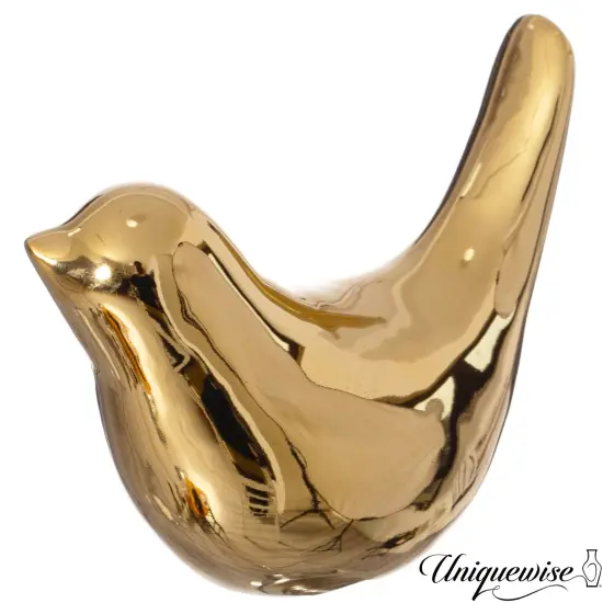 Uniquewise Gold Bird Figurine Elegant Home D&eacute;cor {1}