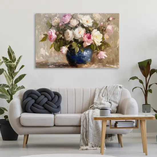 Stupell Industries Painterly Vase of Roses Canvas Wall Art Design by LSR Design Studio {2}
