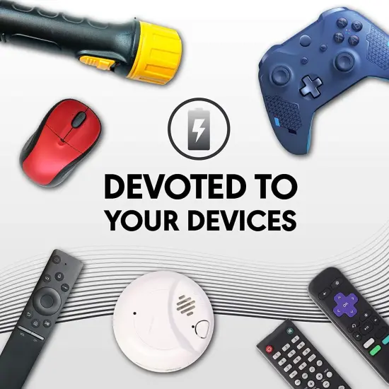 Premium Batteries - 24 AA and 24 AAA Batteries, High Performance Alkaline 1.5 Volt Battery Set in Durable Reusable Plastic Storage Case Black {5}