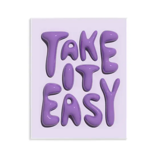 Stupell Industries Take It Easy Letters Wall Plaque Art Design by Victoria Barnes  {1}