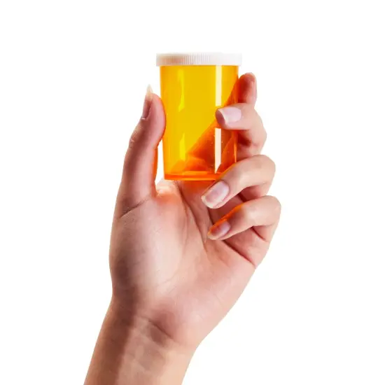 50 Pack Empty Pill Bottles with Caps for Prescription Medication, 20-Dram Plastic Medicine Containers (Orange) {6}