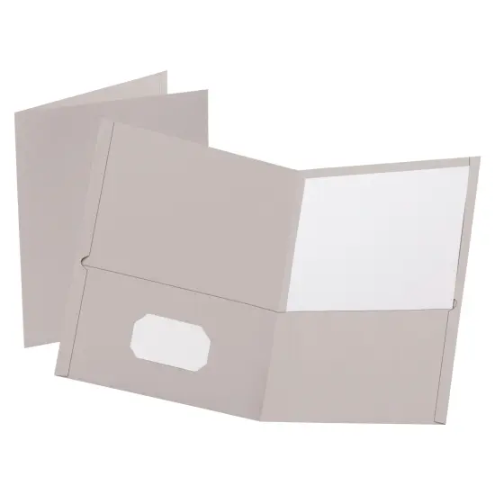 Oxford 2-Pocket Folder, 100 Sheet Capacity, Gray, Pack of 25 {1}