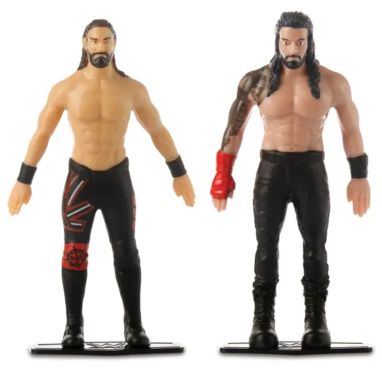 FleXfigs: Seth Rollins & Roman Reigns - 2 Character Pack - WWE Superstars Articulated Action Figures, Flex It - Pose It!, Toy Miniatures, Kids Ages 3+ {1}