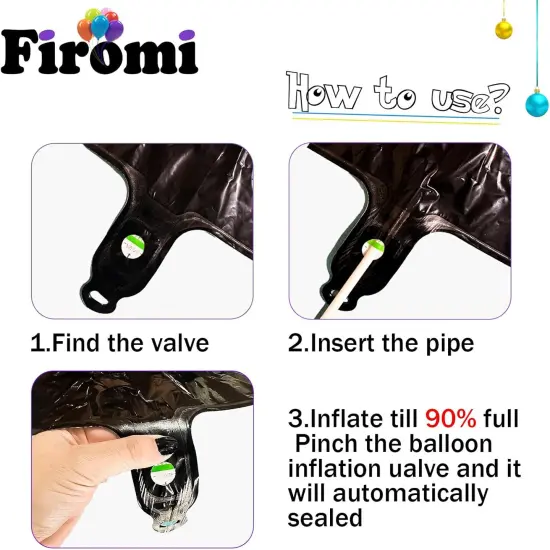 Mylar Foil 30 Balloon Numbers for 30th Birthday(A4-black 30) {4}