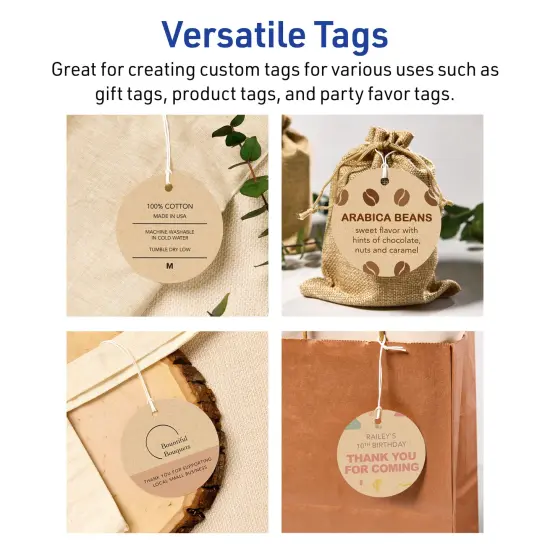 3" Diameter Round, Kraft Brown Printable Tags {3}