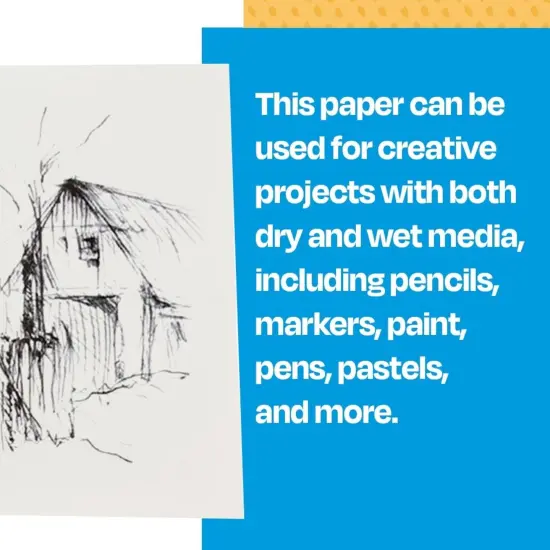 Sax Sulphite Drawing Paper, 50 lb, 12 x 18 Inches, Extra-White, Pack of 500 {6}