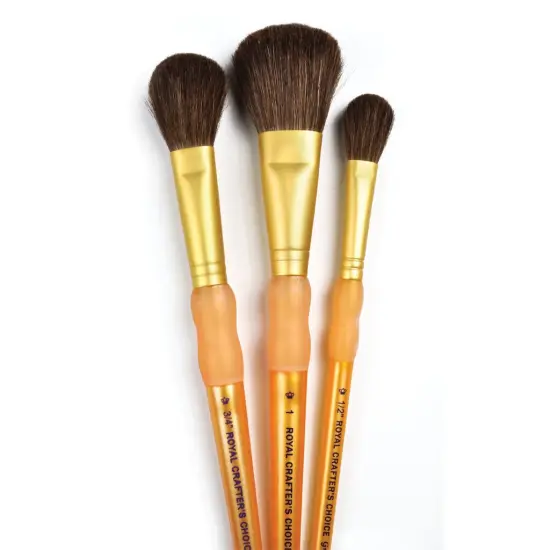RCC 231 | Crafter's Choice&trade; 3pc Synthetic Camel Hair Mop Brush Set {1}