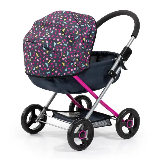 Bayer: Pram Cosy - Navy, Hot Pink, Fairy - Accessory for Dolls Up to 18", Matching Shoulder Bag, Blanket & Pillow, Foldable, Kids Ages 3+ {3}