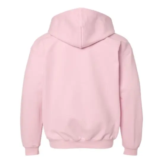 Gildan&reg; Youth Midweight Hooded Turtle Neck Long Sleeve Sweatshirt Light Pink {2}