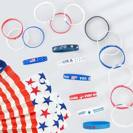 36pcs 4th of July Rubber Bracelets Silicone {5}