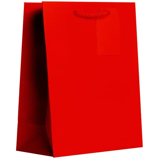 Pack/6: Matte Red Gift Bag - 8 x 4 x 10" {1}