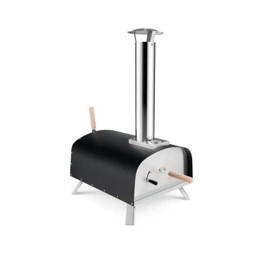 Portable Outdoor Wood Pellet Pizza Oven &ndash; Stainless Steel {1}