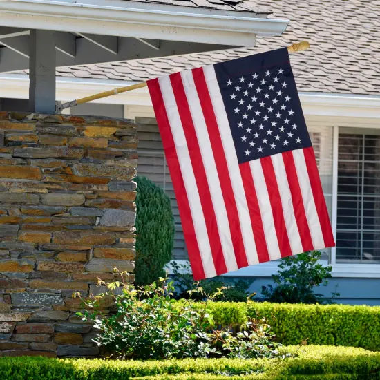 Northlight Patriotic Embroidered USA Outdoor House Flag - 40" x 28" Red {1}