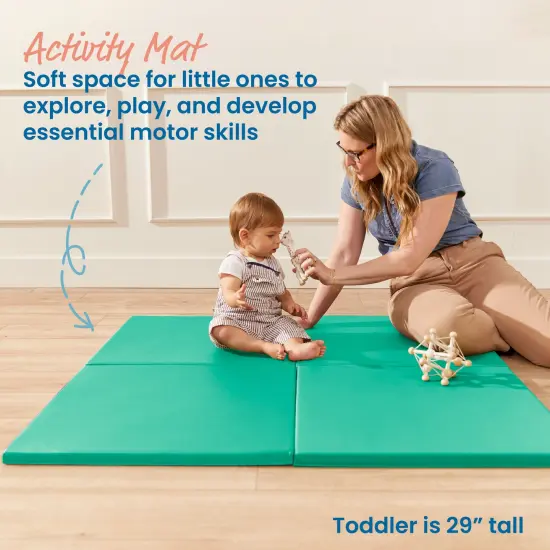 Play Patch Activity Mat Squares, Modular Playmat, 4-Pack Emerald {3}