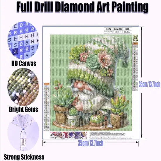Gnome Succulents Diamond Art Kits for Adults {4}