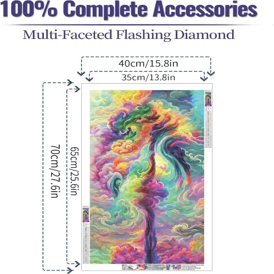 Abstract Large Diamond Painting Kits for Adults (27.6 x 15.7 inch), 5D Diamond Art Full Round Drill DIY Embroidery Pictures Arts Paint by Number Kits for Home Wall Decor {2}