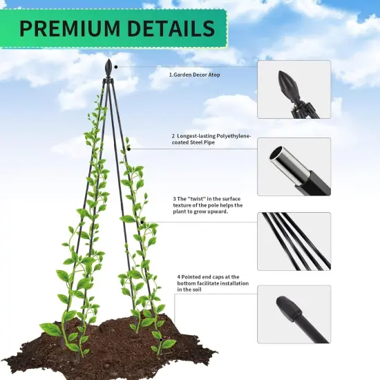 2 Pack Garden Trellis for Climbing Plants {3}