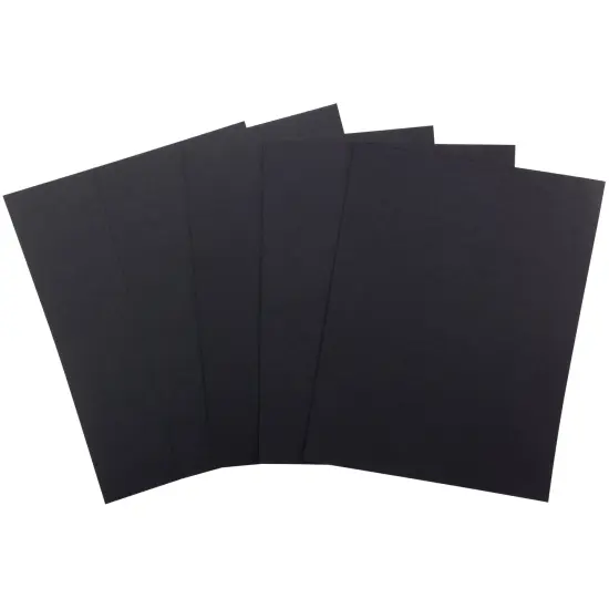 Cardstock 8.5 x 11 Paper Pack - 110 lb Card Stock for Crafts, Cardmaking, Scrapbooks - 50 Heavyweight Double Sided Sheets - Solid Core, 300 GSM, Midnight Black {2}