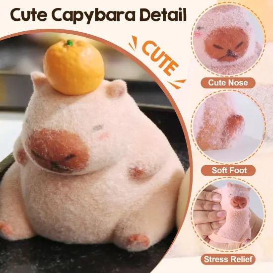 LET'S RESIN 4 Pcs Capybara Silicone Molds for Taba Squishy, Resin Casting, Effortless Demolding Molds for Stress Relief DIY Decompression Gift Home Decor {4}