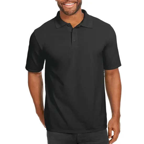 Gildan Hammer Pique Polo T-Shirt, Pure Cotton Short Sleeve Assorted Color Men's Tee Navy {7}
