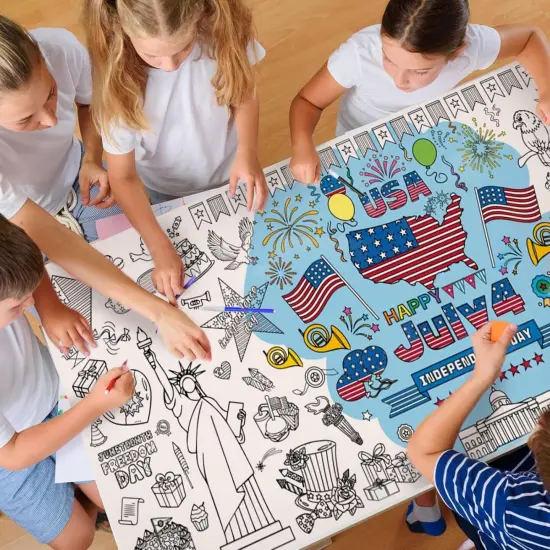 4th of July Giant Coloring Poster/Tablecloth {1}