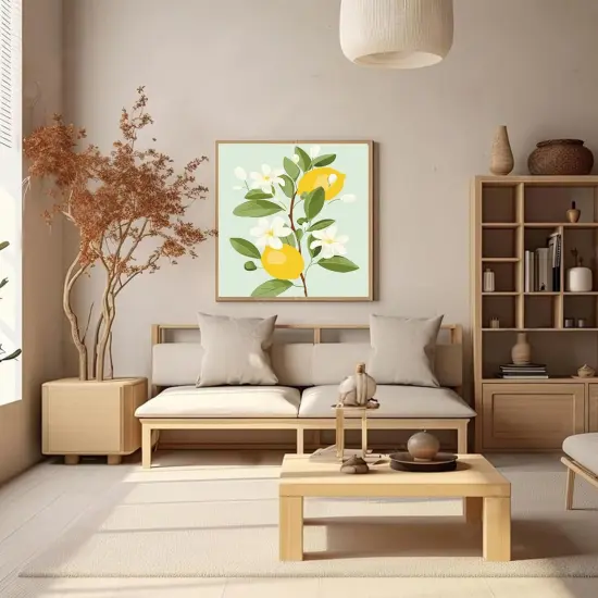 2 Pack Framed Paint by Numbers Kit for Kids,Easy Acrylic Paint by Numbers Kits on Canvas,Fruit Oil Painting Paint by Number for Adults Beginners for Home Wall Decor (8x8inch) {2}