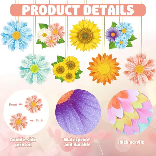 36 PCS Spring Flower Hanging Ornaments {4}