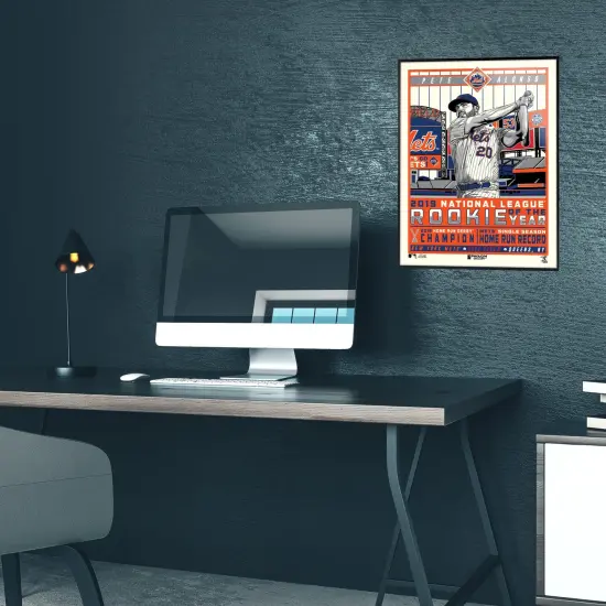 Phenom Gallery New York Mets Pete Alonso 2019 Rookie of the Year Deluxe Framed Serigraph Print {5}