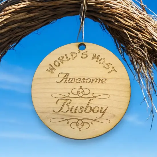 Worlds most Awesome Busboy - Ornament {4}