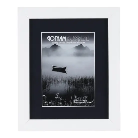 Gotham Extra Deep Complete Picture Frames - White - 16x20" - 1-5/8 Deep Frame Break Resistant Acrylic Glazing - Professional Quality Frames for Heavy Duty Canvases or Prints -Made in the USA {1}