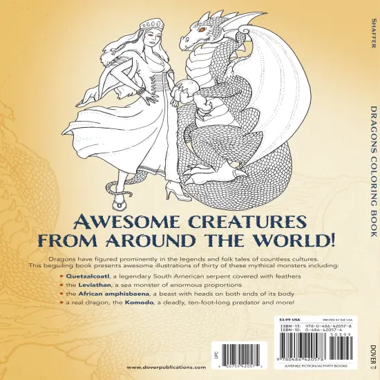 Dragons Coloring Book-Softcover {4}