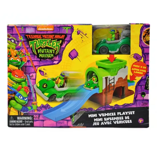 Legend Toys Teenage Mutant Ninja Turtles TMNT Mini Vehicle Playset &ndash; Ninja Turtles Race Track & Car Adventure - Officially Licensed {1}