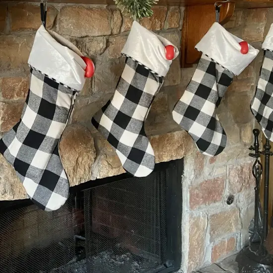 Haute Decor HangRight Buffalo Check Christmas Stocking {2}
