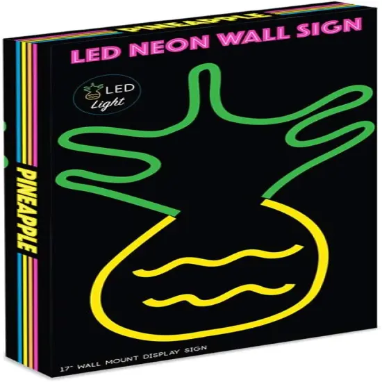 LED Neon &lsquo;Yellow & Green Pineapple&rsquo; Wall Sign for a Cool, Vibrant Summer Vibe {2}