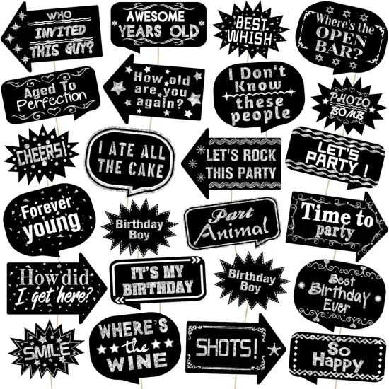 24 Pieces Birthday Photo Booth Props {1}