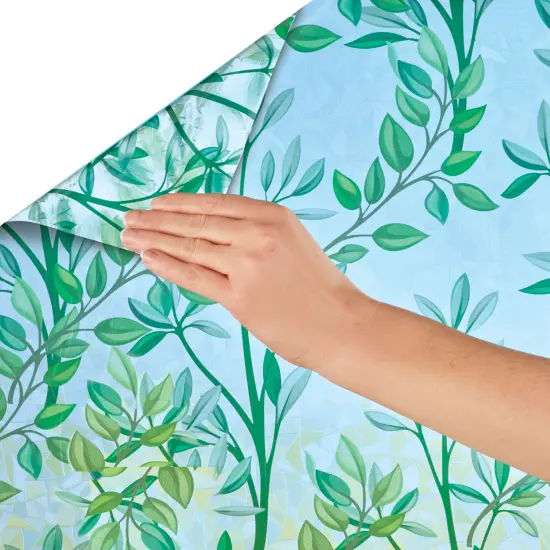 Collections Etc Removable Cut-to-Fit Privacy Leaves Window Cling {2}