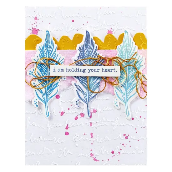 Spellbinders 3D Embossing Folder By Dina Wakley-Scribbled Letter {4}
