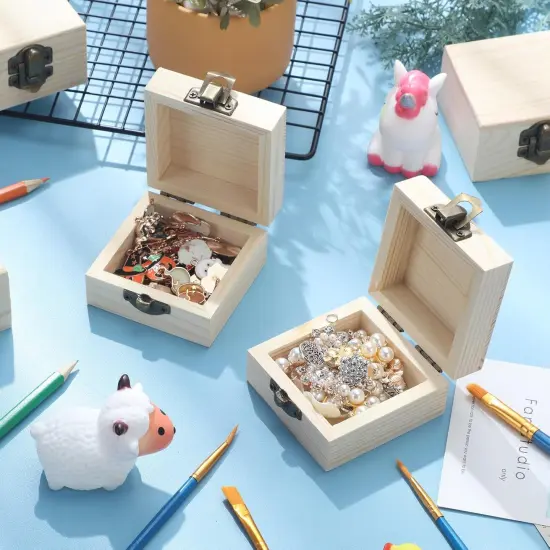 24 Pack Small Wooden Crate Box {5}