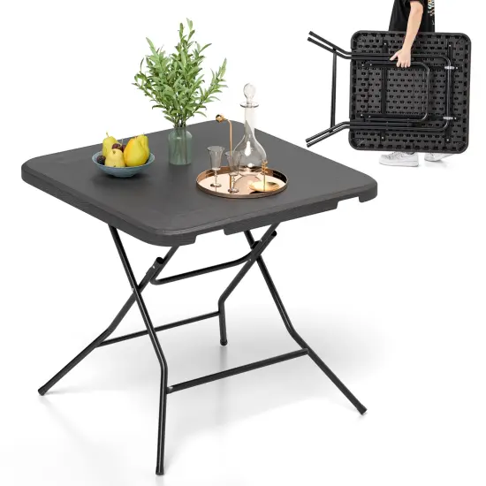 "Portable Folding Picnic Table with HDPE Top & Metal Frame, 110 lbs Capacity {4}