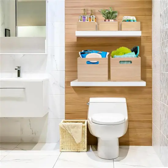 2 Pack Unfinished Wooden Crates Box {4}