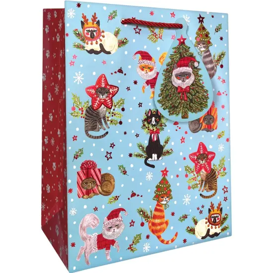 Pack/6: Naughty Cats Gift Bag - 10 x 5 x 12-1/2" {1}